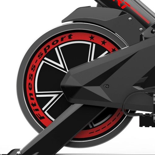 Bicicleta ergométrica Liovi Semi Profissional cor preto e vermelho