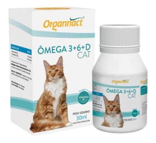 Suplemento Organnact Omega Cat + 3+6+d 30ml Pets
