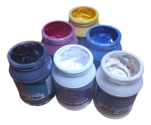 Kit Para Serigrafia De 6 Tintas Plastisol ½, Color Graf