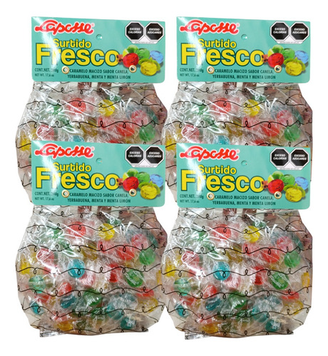 Caramelo Surtido Fresco 1kg Canela Yerbabuena Menta Limón