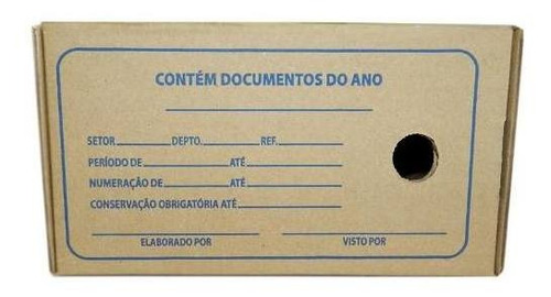 20 Arquivo Morto Papelão Resistente Documentos Escritório