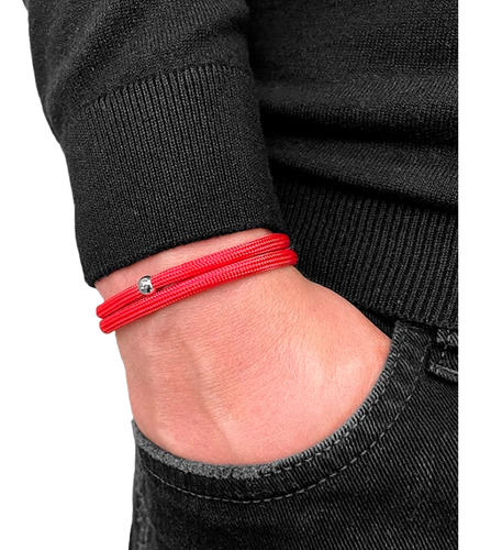 Pulseira Masculina De Corda Paracord Vermelho - Phoenix