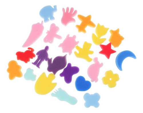 Conjunto De 24 Niños Pinceles Esponjas Pinceles Imprimibles