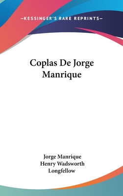 Libro Coplas De Jorge Manrique - Manrique, Jorge