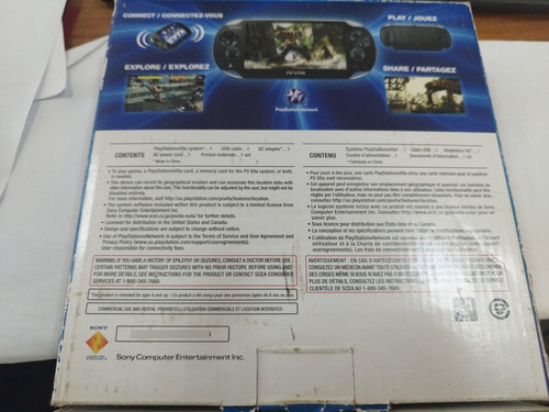 Ps Vita Sony Original Com Caixa Oled Pch 1001 Preto