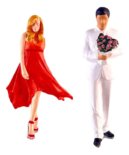 Mini Figuras De Pareja De Bodas A Escala 1/64, Colección De