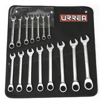 Comprar Juego De 12 Llaves Combinadas Matraca Métricas Acero Urrea Color Cromo