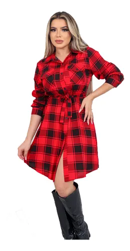 Vestido xadrez cheap feminino mercado livre