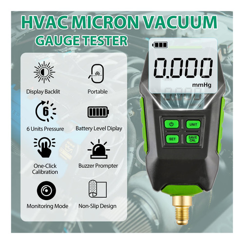 Medidor De Vacío Lcd Digital Medición Niveles Alta Precisió