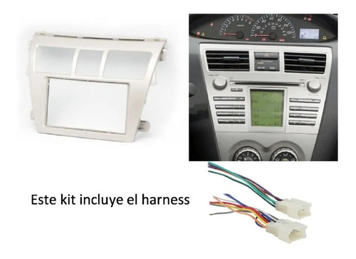 Imagen 1 de 4 de Kit Adaptación Radio Dash + Harness Toyota Yaris (06-12)