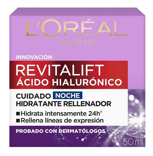 Crema Facial Noche Loréal Paris Revitalift Ácido Hialurónico