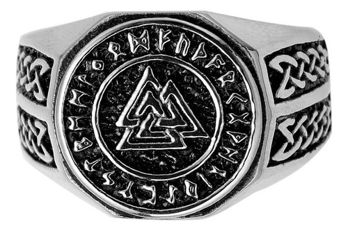 Anillo De Estrella Tetragramatón De Tres Puntas En Plata De