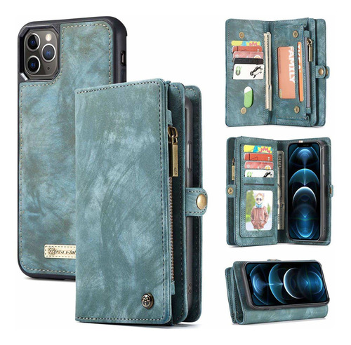 Estuche Cartera Para iPhone Pro Max 2 1 Cierre Zipper Mv