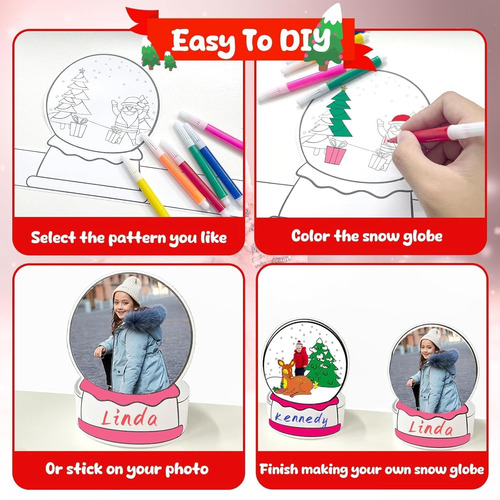 Kit De Manualidades Para Niños De 48 Piezas Para Globo Nieve