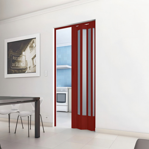 Porta Sanfonada Pvc Plastporta 210x96cm Translucida Gc