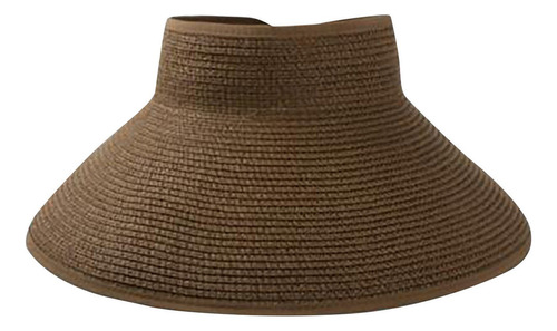 Sombrero Ancho Enrollable Para Mujer Con Visera De Paja Con