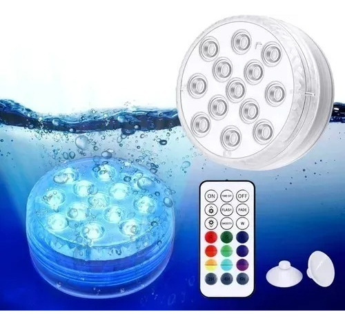 Pack De 2 Luces Sumergible Led 16 Colores Piscina