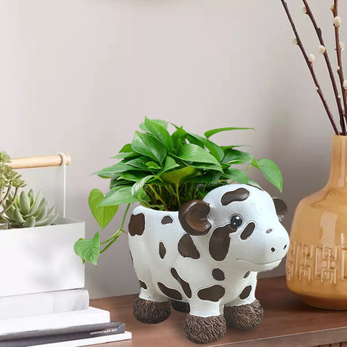 Vaso De Flores De Vaca Vaso Para Plantas De Interior Desktop