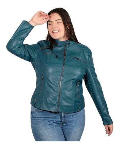 Chamarra Mujer Greenlander Vin8738xl Plus Size Vinipiel Moda