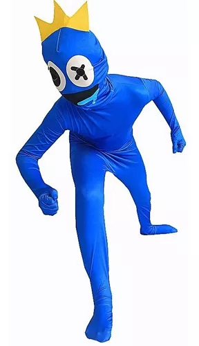 Azul Rainbow Friends Roblox Mono Cosplay Disfraz + Máscara