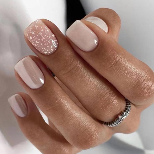24 Piezas De Prensa Corta En Las Uñas Cuadradas Lindas Uñas
