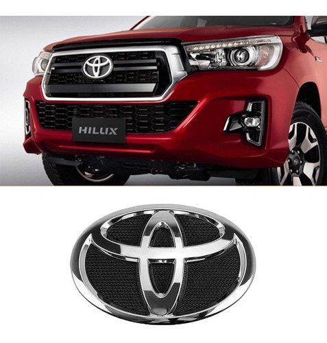 Imagem 1 de 6 de Emblema Toyota Da Grade Hilux 2019 2020 Cromado