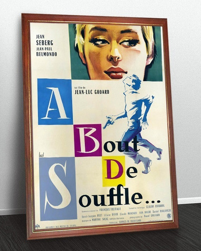 A Bout De Souffle Godard Belmondo Poster Cuadro Sin Aliento