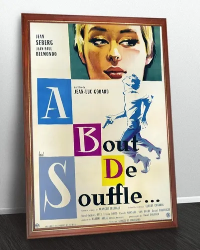 A Bout De Souffle Godard Belmondo Poster Cuadro Sin Aliento