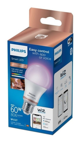 Imagen 5 de 10 de Philips Smart E27 Wiz Wi-fi Multicolores Matter Google Alexa