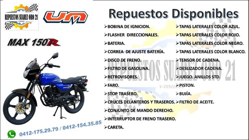 Imagen 2 de 2 de Faro Delantero Moto Max 150 Um