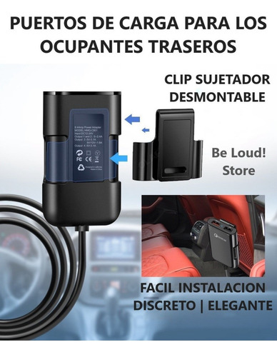 Turbo Cargador Para Auto Carga Rapida Qc 3.0 | 4 Puertos Usb