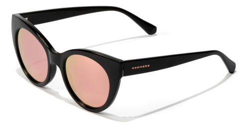 Gafas De Sol Polarizadas Hawkers Divine Para Mujer Color de la lente Rosa/Dorado Color de la varilla Negro Color del armazón Negro Diseño Mirror