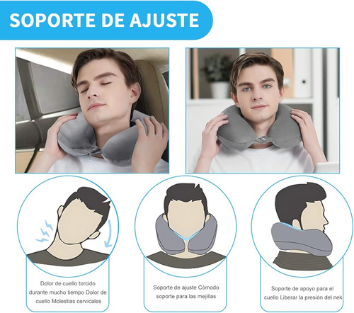 Almohada De Viaje, Almohada Cervical De Espuma Viscoelástica