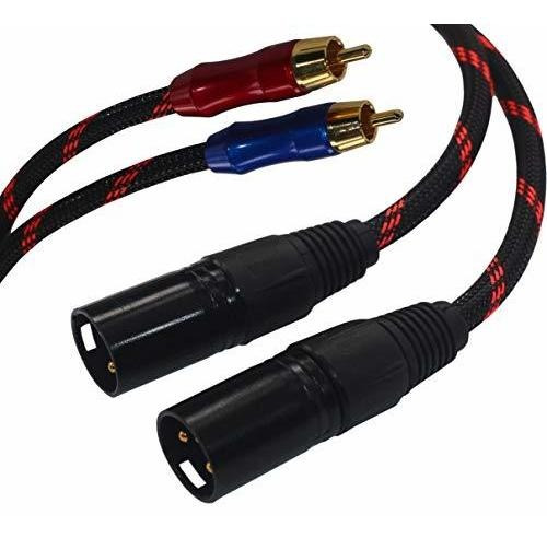 Xm-r4-1 Hifi Cable 2 Xlr Macho A Cables Rca Male Calidad 2xl