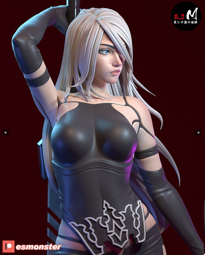 A2 Nier: Automata Em Resina Pintada No Aerógrafo Pro