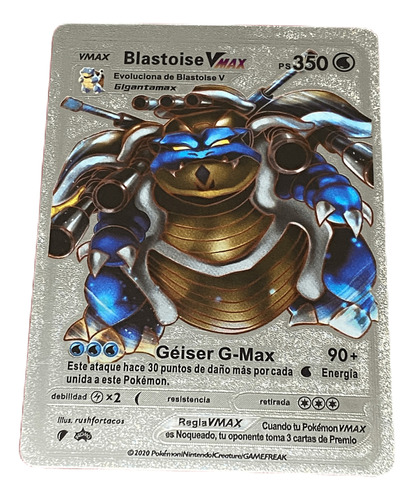 Juego De Carta Pokemon Plateada Colección Blastoise Vmax