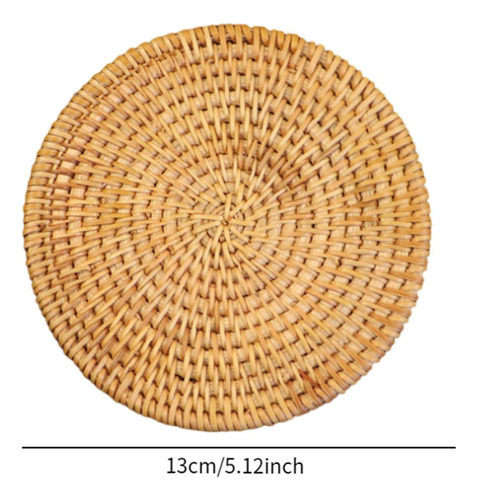 5 Posavasos De Ratán Natural, Posavasos Para Sartenes