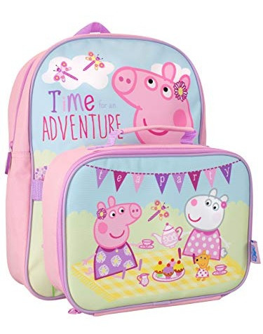 Set De Mochila Y Lonchera Para Niños Peppa Pig, Color Rosa