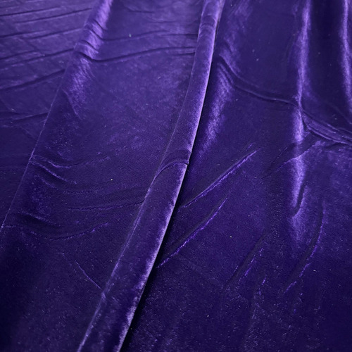 Tecido Veludo Alemão Nobre 1,40m Para Roupas Femininas -1m Cor Roxo