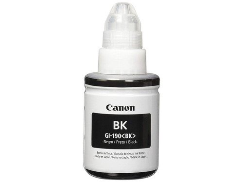 Botella De Tinta Negro Canon Gi-190 Bk, Modelo: 0667c001ab.