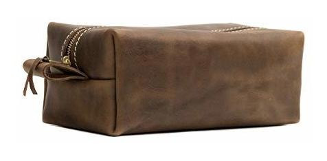 Imagen 3 de 6 de San Tan Bolso De Toilería De Cuero Hecho A Mano Dopp Kit ~ H