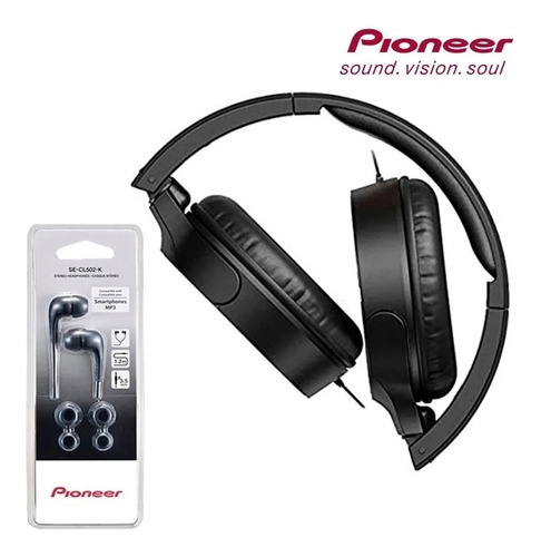 Audifonos Pionner Mj503 Negro + Se-cl502-k Negro