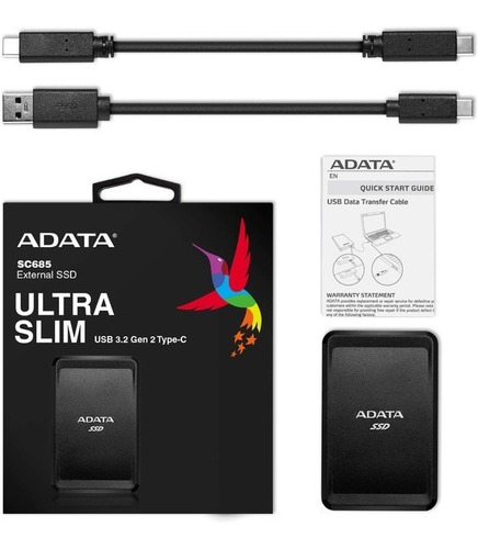 Imagen 1 de 5 de Ssd Adata Sc685 1tb Usb 3.2 Typec Ps5-xbox X/s