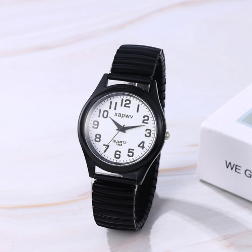 Reloj De Pulsera Avaner Stretch Band, Para Hombre, Blanco Y