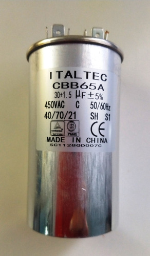 Capacitor 30+1.5 Mf X450v Cbb65a 4pin