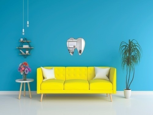 Espelho Decorativo P/ Dentista - 80x75 Cm
