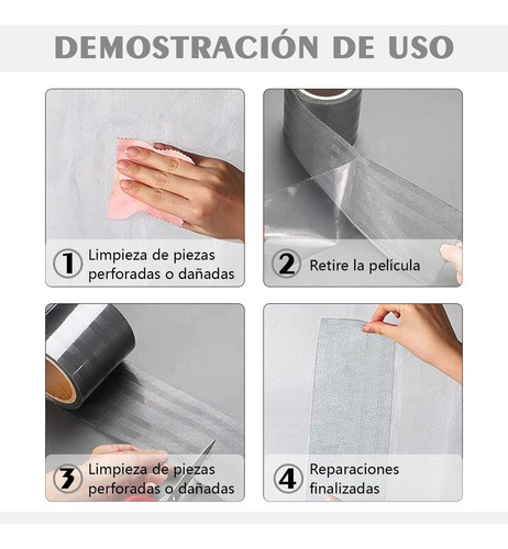 Cinta Para Reparar Mosquitero Adherible Gris 5cm X 5mgenéric