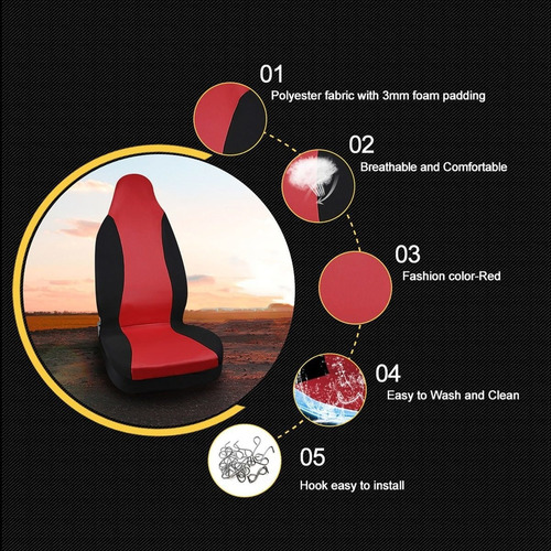 //para Funda De Asiento Cubre Asiento Respaldo Alto Universa