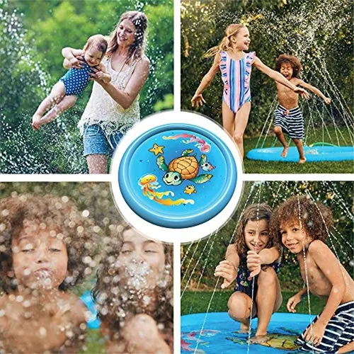 Alfombrilla Splash Rociador Agua Infanti 162cm Diseño Jardín