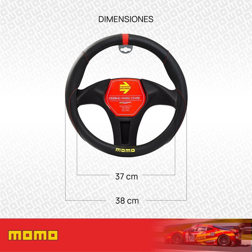Imagen 6 de 10 de Cubre Volante Momo Universal Antideslizante